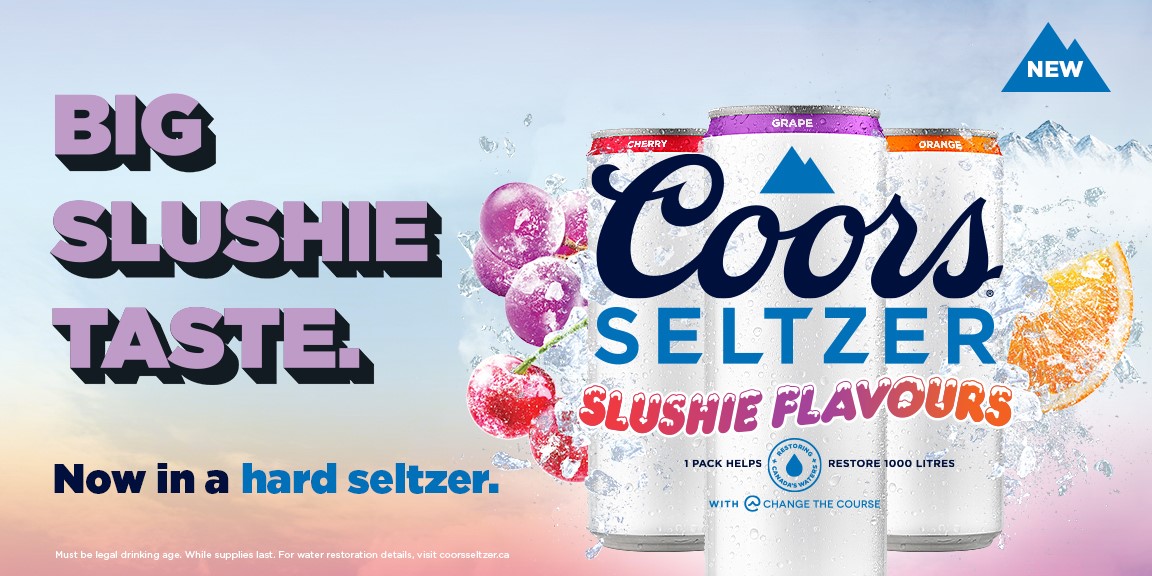 In Canada, new flavors for Coors Seltzer and Vizzy Slushie and Mimosa